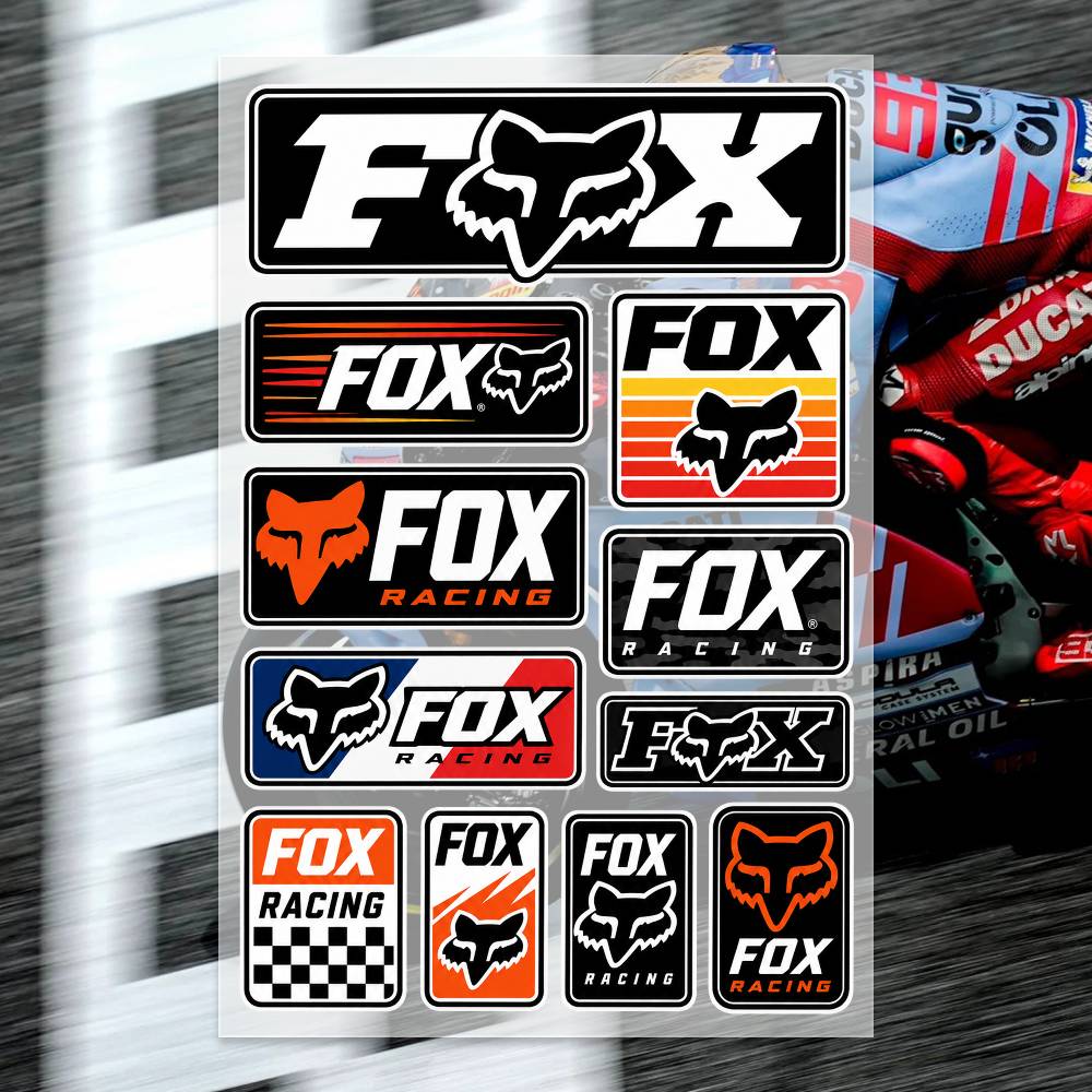 Motorcycle Gear Fox - Adesivo de Motocicleta Japonês Fox RA-C-ing,