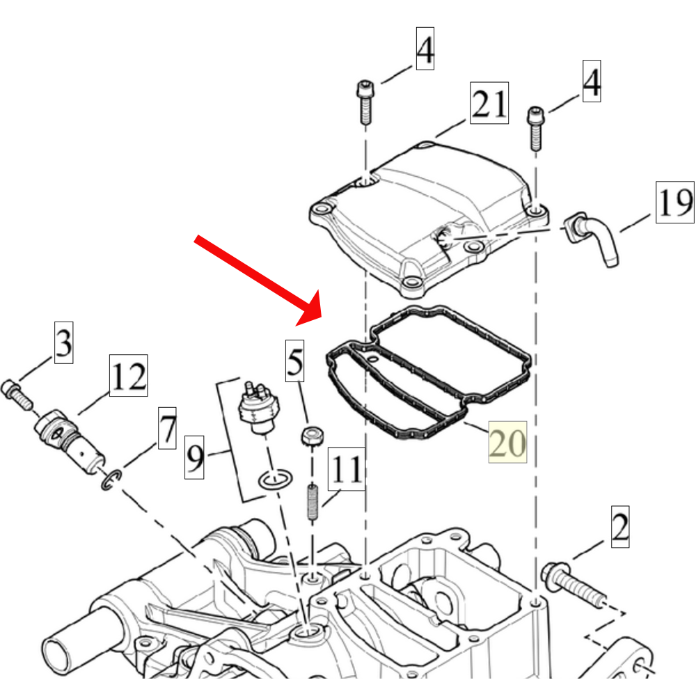 Motorcycle Gearbox - Junta de Vedação da Tampa do