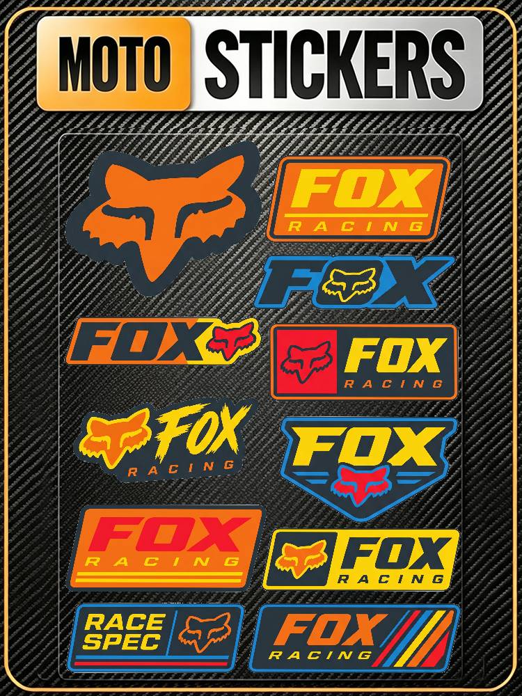 Motorcycle Gear Fox - Adesivo Refletivo Impermeável de Alta Visibilidade