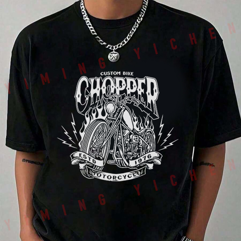 Motorcycle Gear For Summer - Camiseta Masculina Casual de Verão para