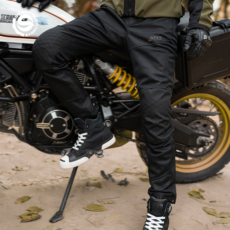 Star Field Knight-Calças mascu - Motorcycle Gear For Summer avaliação e preço