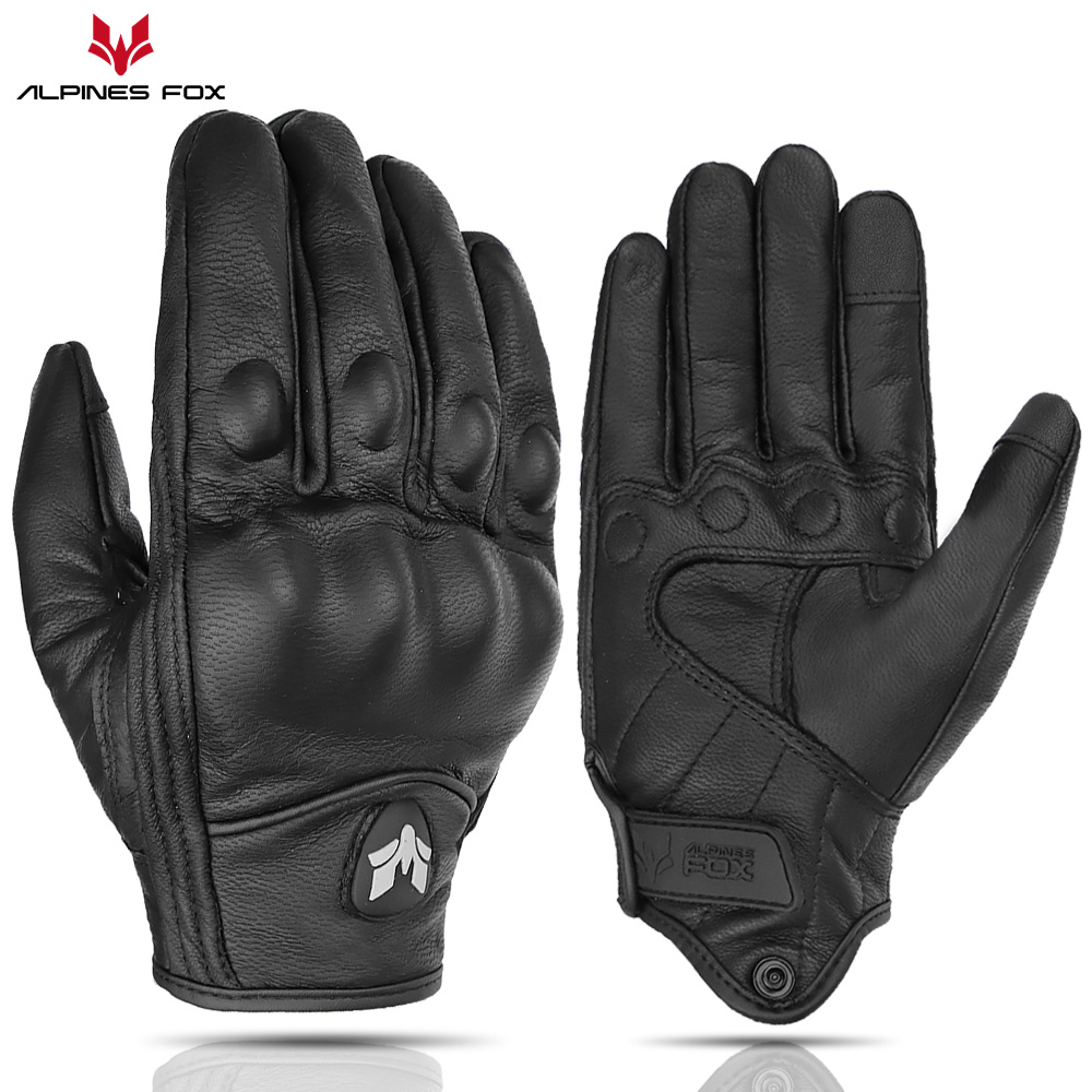 Retro luvas de couro da motoci - Motorcycle Gear Fox avaliação e preço