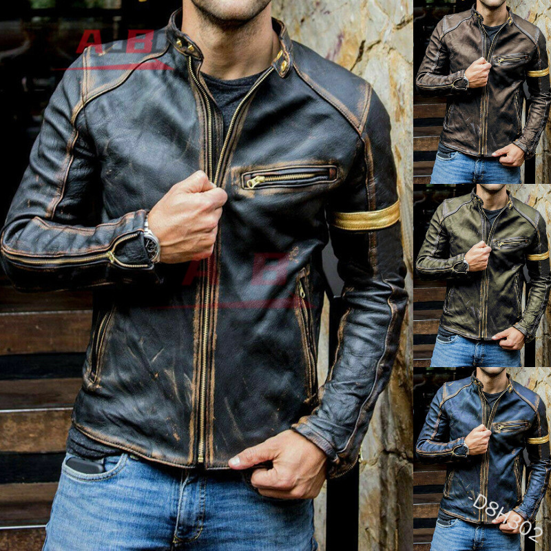Jaqueta de Couro Retro para Mo - Gearx Motorcycle Jacket avaliação e preço