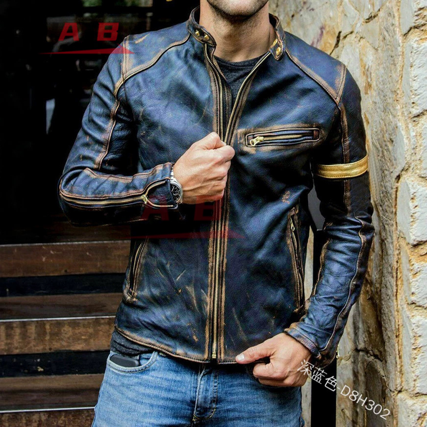 Jaqueta de Couro Retro para Mo - Gearx Motorcycle Jacket avaliação e preço